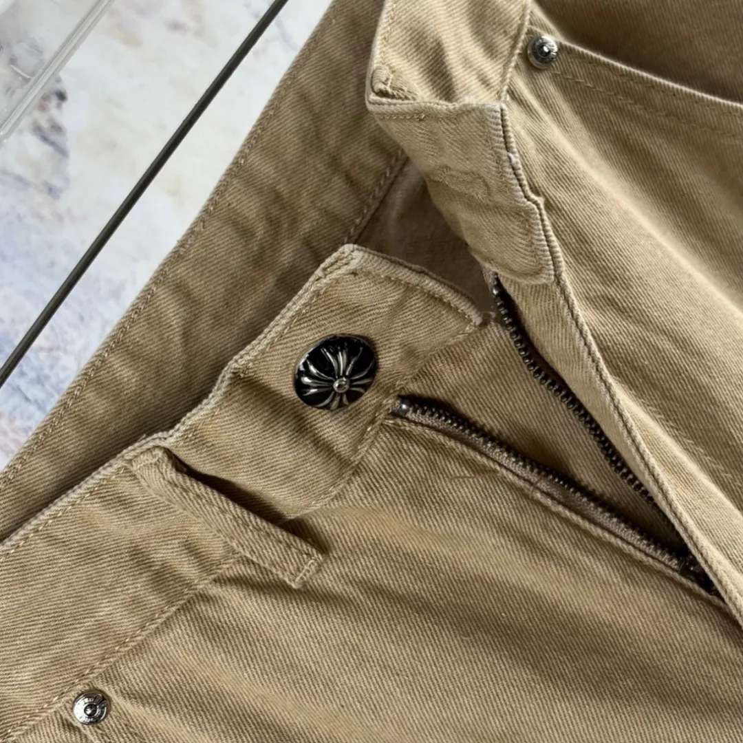 KL 🔘 𝐂𝐡𝐫𝐨𝐦𝐞 𝐇𝐞𝐚𝐫𝐭 Khaki Hot Sale， ， 。 Khaki ， ， 、 。 ， ， ， ， 。 ， 。 ： ， Genuine Leather ， ， ， 。 ， ， 、 。 ， ， Same Style Versatile ， ， ， 。 Size：M L XL XXL（30.32.34.36） ：Khaki